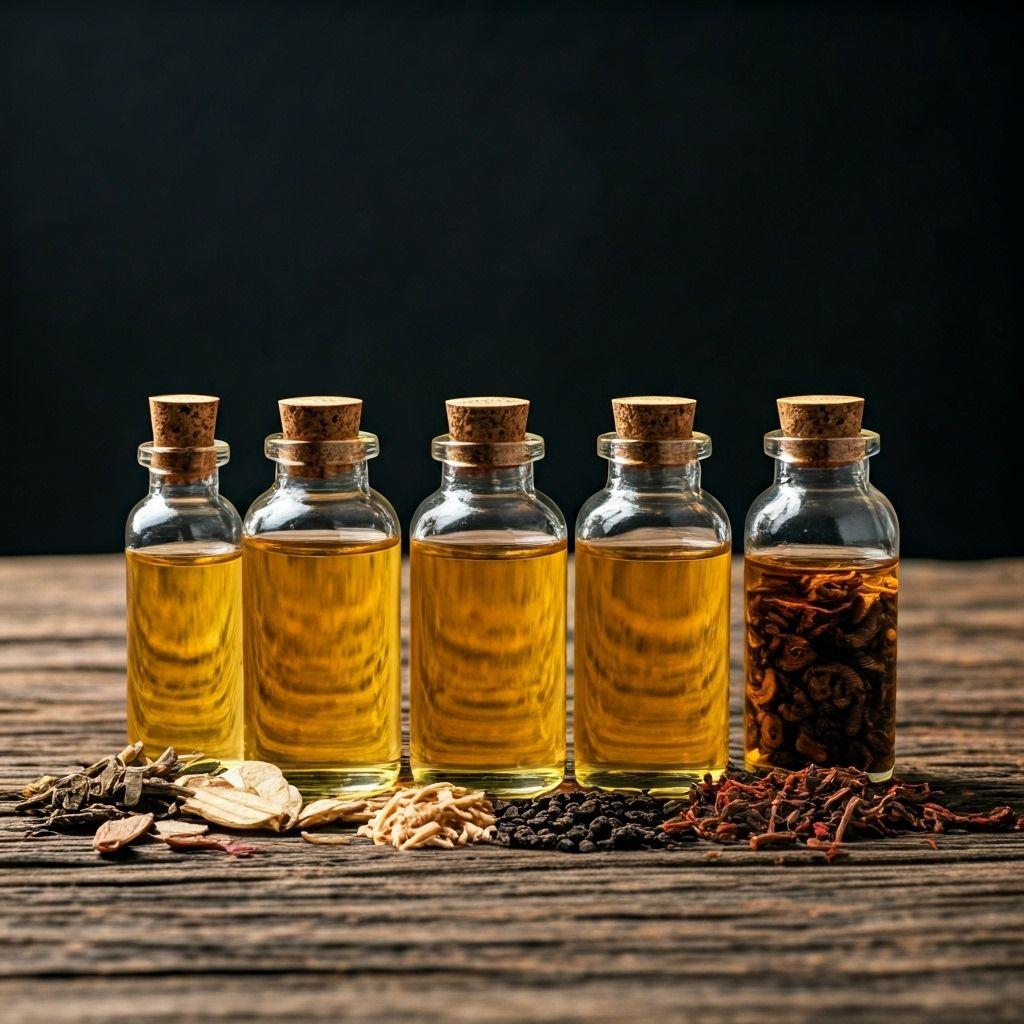 Agarwood (oud) chips and essential oils